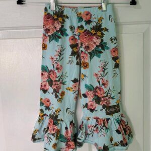 🌸 Matilda Jane Size 4 Floral Ruffle Pants – Boutique Boho Girls Spring Outfit